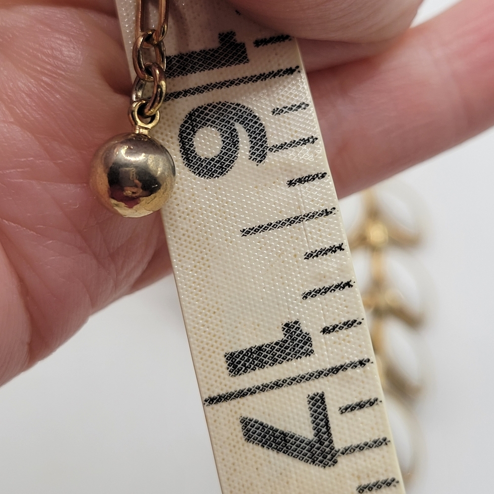 VTG Trifari Milk Glass Navettes & Gold Tone Necklace | SIGNED - Picture 6 of 6